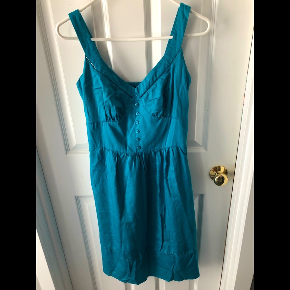 Romy Collection 100% cotton turquoise dress size M